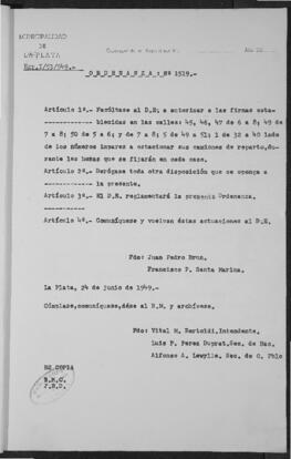 Ordenanza n° 1519 de 1949