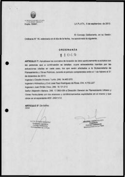 Ordenanza n° 11049 de 2013
