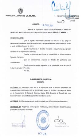 Decreto nº 794 de 2024, ALAK, Julio Cesar