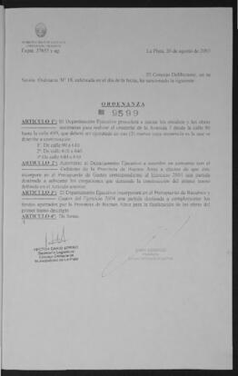 Ordenanza n° 9599 de 2003