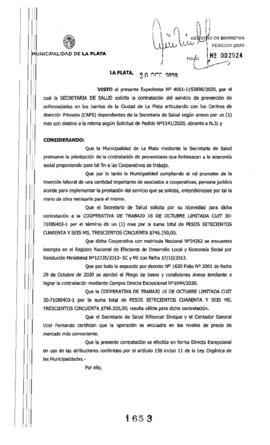 Decreto nº 1653 de 2020, GARRO, Julio cesar