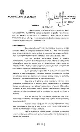 Decreto nº 102 de 2021, GARRO, Julio cesar