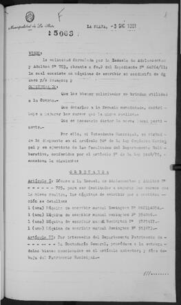Ordenanza n° 5063 de 1981