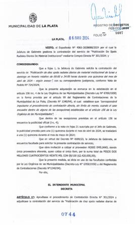 Decreto nº 744 de 2024, ALAK, Julio Cesar