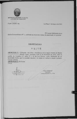 Ordenanza n° 9255 de 2001