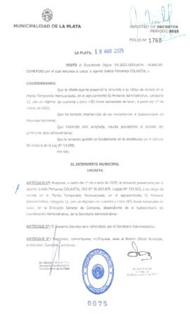 Decreto nº 675 de 2025, ALAK, Julio Cesar