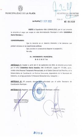 Decreto nº 3089 de 2022, GARRO, Julio cesar