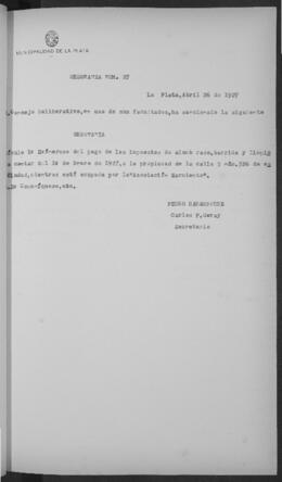 Ordenanza n° 0027 de 1927