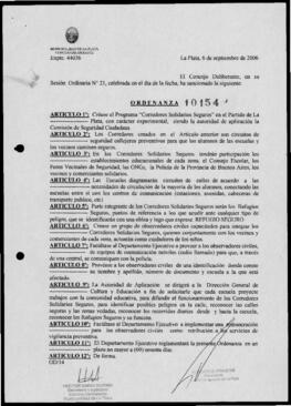 Ordenanza n° 10154 de 2006