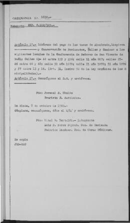 Ordenanza n° 1830 de 1949