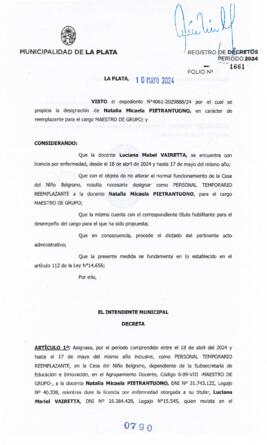 Decreto nº 790 de 2024, ALAK, Julio Cesar