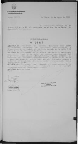 Ordenanza n° 9152 de 2000