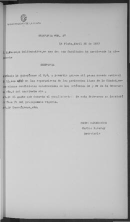 Ordenanza n° 0028 de 1927