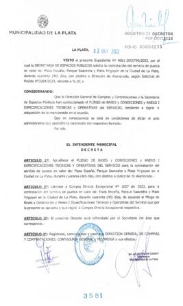 Decreto nº 3581 de 2023, GARRO, Julio cesar