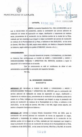 Decreto nº 220 de 2023, GARRO, Julio cesar