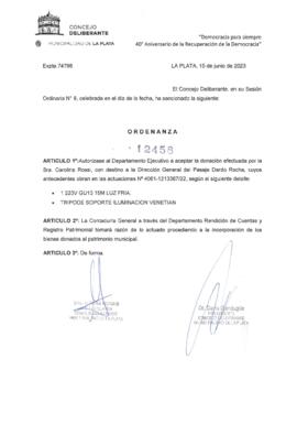 Ordenanza nº 12458 de 2023