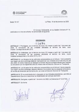 Ordenanza n° 12678 de 2025