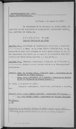 Ordenanza n° 3549 de 1967