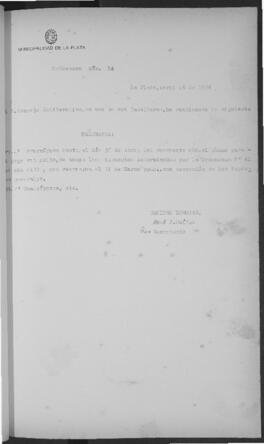 Ordenanza n° 14 de 1926