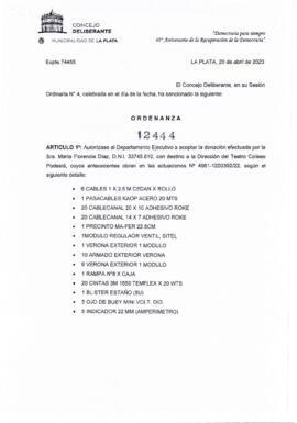 Ordenanza nº 12444 de 2023