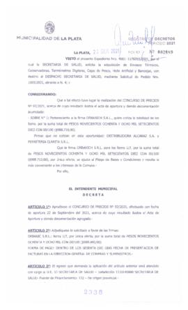 Decreto nº 2338 de 2021, GARRO, Julio cesar