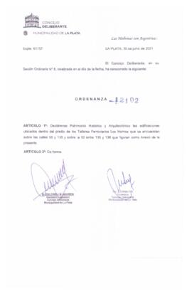 Ordenanza nº 12102 de 2021