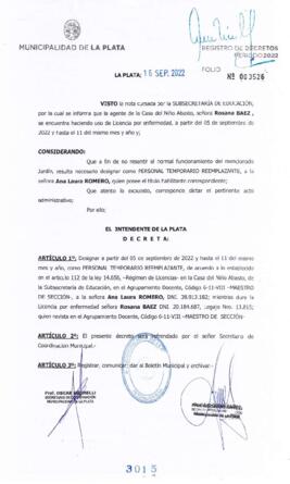 Decreto nº 3015 de 2022, GARRO, Julio cesar