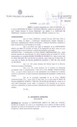 Decreto nº 2254 de 2021, GARRO, Julio cesar