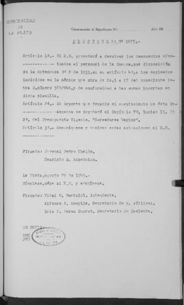 Ordenanza n° 1675 de 1949