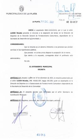 Decreto nº 4175 de 2022, GARRO, Julio cesar
