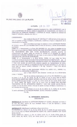 Decreto nº 1590 de 2021, GARRO, Julio cesar