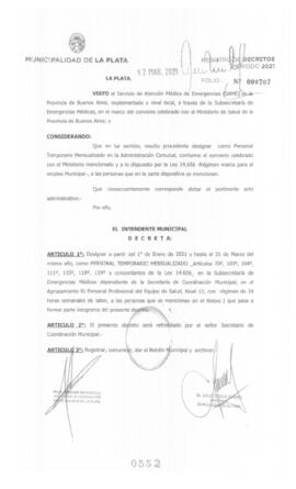 Decreto nº 552 de 2021, GARRO, Julio cesar