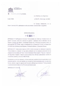 Ordenanza nº 12221 de 2022