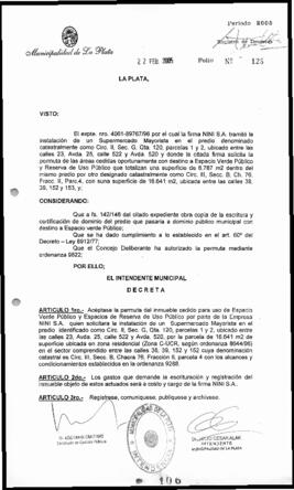 Decreto n° 106 de 2005, Alak, Julio Cesar