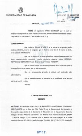 Decreto nº 732 de 2024, ALAK, Julio Cesar