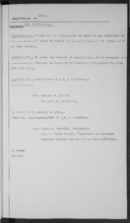 Ordenanza n° 1814 de 1949