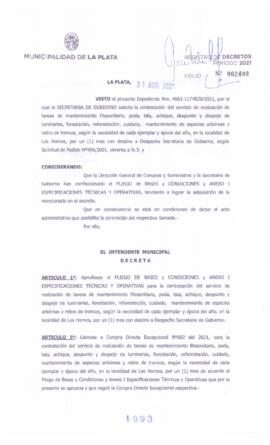 Decreto nº 1993 de 2021, GARRO, Julio cesar