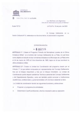 Ordenanza nº 12255 de 2022