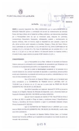 Decreto nº 458 de 2021, GARRO, Julio cesar