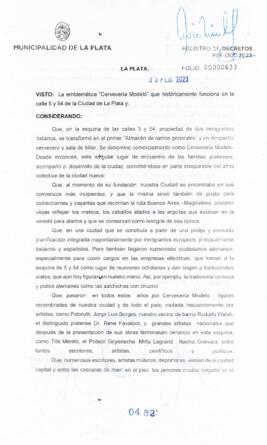 Decreto nº 482 de 2023, GARRO, Julio cesar