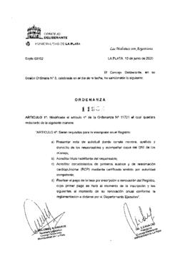 Ordenanza nº 11935 de 2020