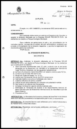 Decreto n° 800 de 2005, Alak, Julio Cesar