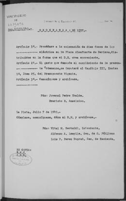Ordenanza n° 1557 de 1949