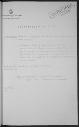 Ordenanza n° 1971 de 1950