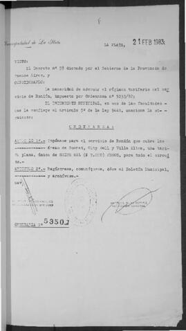 Ordenanza n° 5350 de 1983