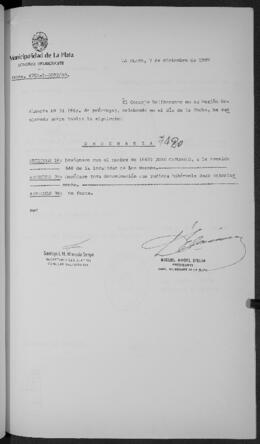 Ordenanza n° 7420 de 1989