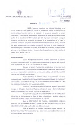 Decreto nº 1525 de 2021, GARRO, Julio cesar