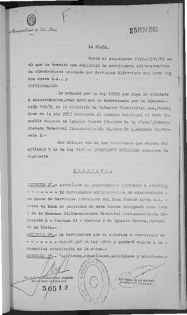 Ordenanza n° 5051 de 1981