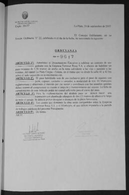 Ordenanza n° 9617 de 2003