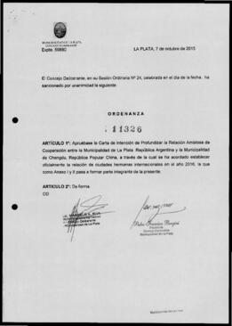 Ordenanza n° 11326 de 2015